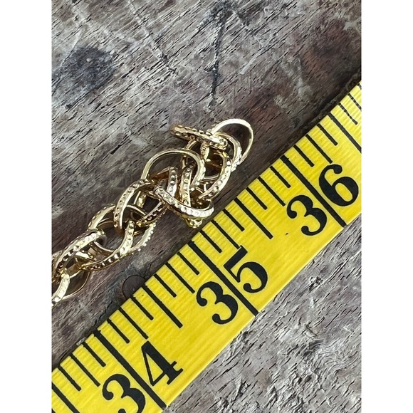 Vintage Panther Head Chain Belt Egyptian Green Eyes Cat Gold Belt - Picture 10 of 10